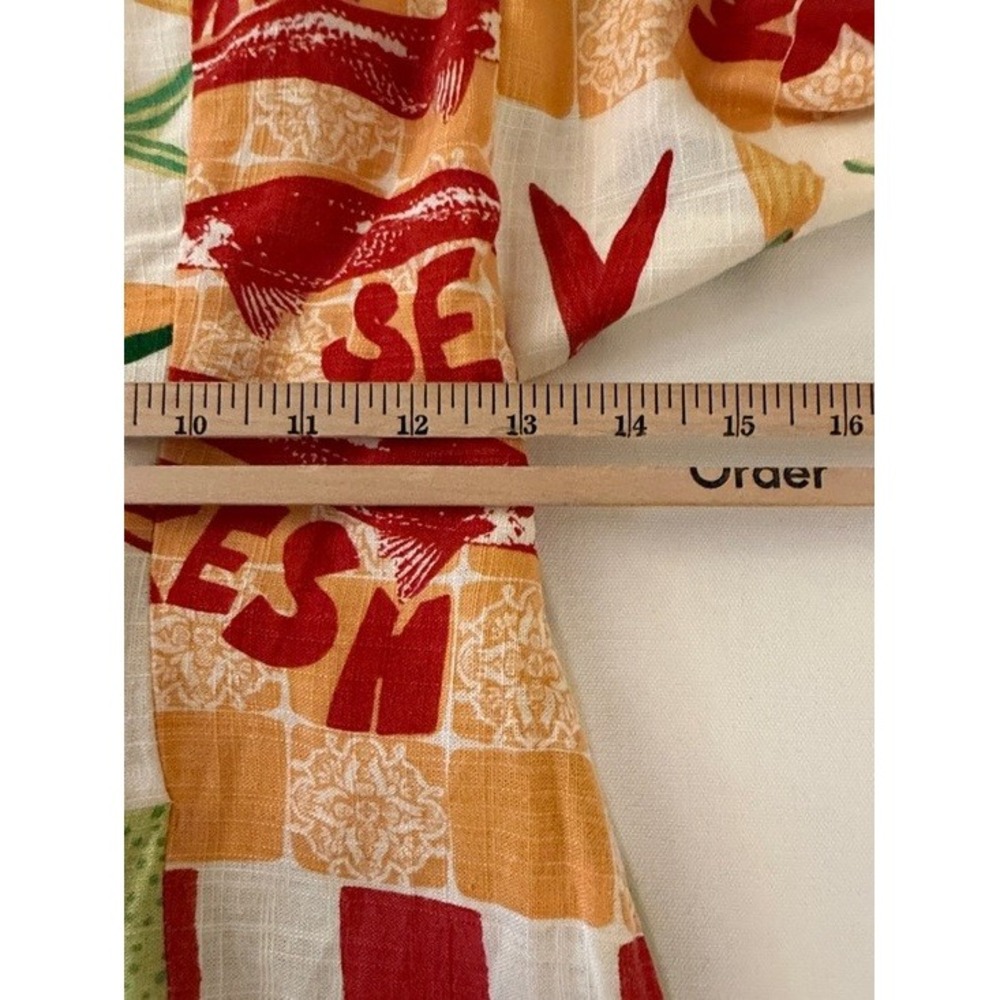 Paper Heart Sardine Print Strapless Maxi Dress XS Linen Blend TPH24034D Multi - Picture 10 of 10